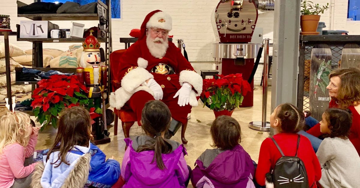 Santa visits Vigilante Coffee this Sunday!