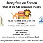 Storytime on Screen at the Old Greenbelt Theatre